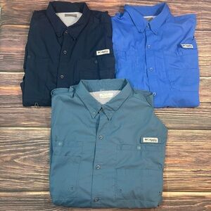 Columbia PFG Tamiami II Shirt LOT OF 3 Men’s XL Short Sleeve Vented Fishing